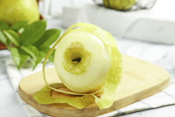 Fresh Xixian Jade Pear with Dew Droplets, Shanxi © CanVan