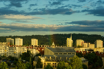 A rainbow stain over the church © Krzysztof