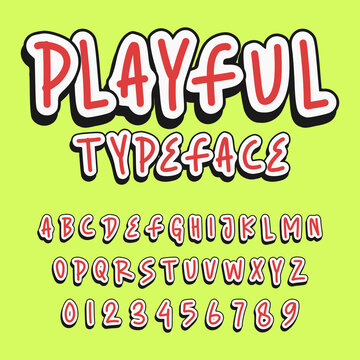 Playful Hand Drawn Display Font Vector and Cute Doodle Alphabet