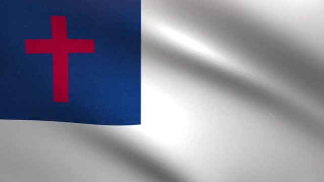 Christian Flag Waving Seamless Loop