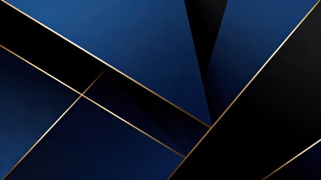Abstract geometric pattern with blue and gold