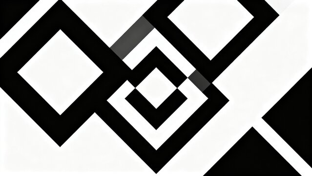Abstract black and white geometric pattern