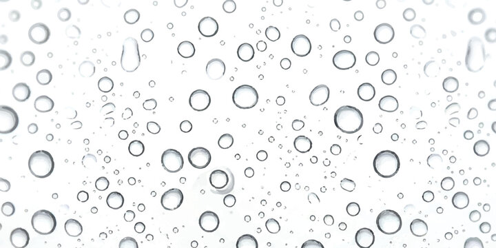 Clear water drops on a glass surface texture