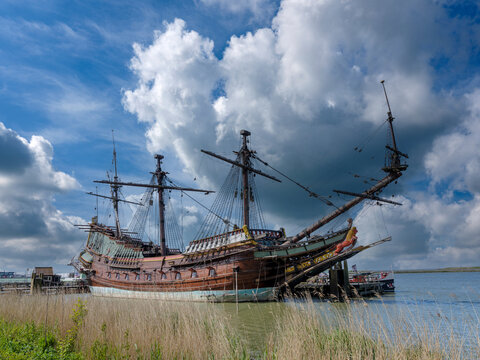 Historical replica of the ship Batavia in Lelystad, Flevoland province, The Netherlands