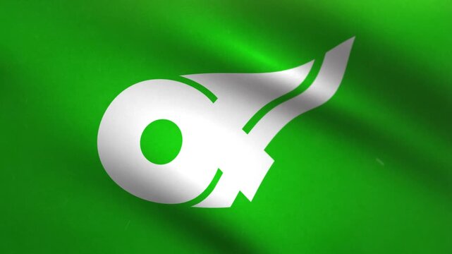 Mie Prefecture Flag Waving Seamless Loop