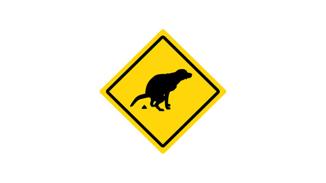 Dog Poop Warning Sign Vector