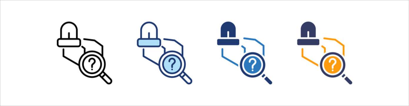 Root Cause Icon Set Multiple Style Collection