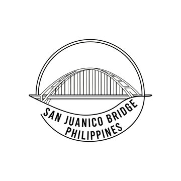 San Juanico Bridge Philippines Landmark Logo Design