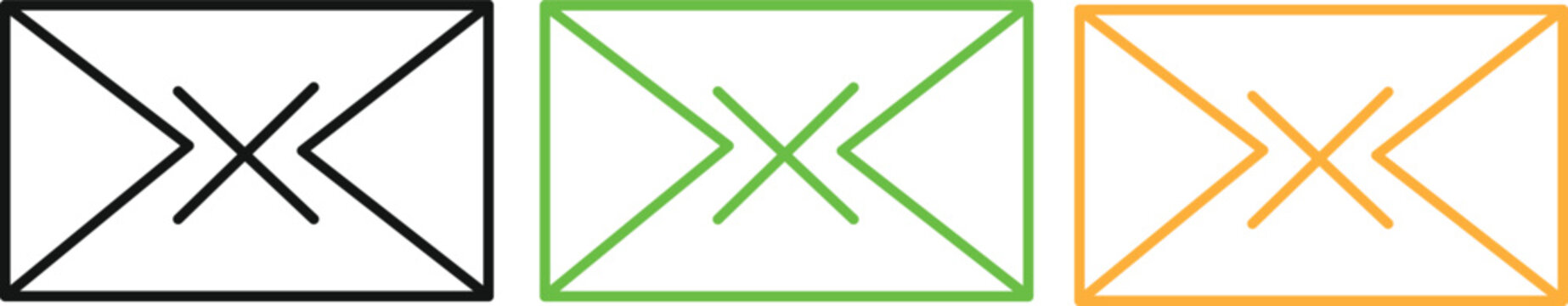 Coloredenvelopeicons  simpleflaticonsofenvelopesymbolsindifferentcolors