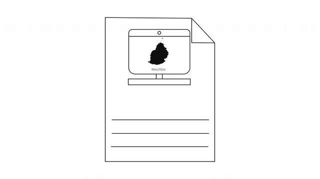 Computer screen displaying a penguin logo on a document.