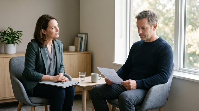 Patient Processing Unexpected Diagnosis During Calm Clinic Consultation
