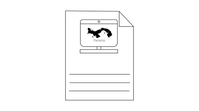 Document with a stylized animal logo and lines for text.