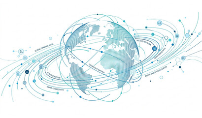 Global Network Connection and Digital World Communication Concept © MDMunna