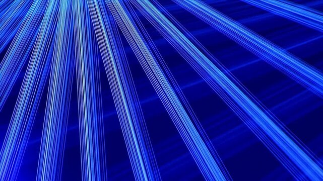 Blue light beams radiating from center