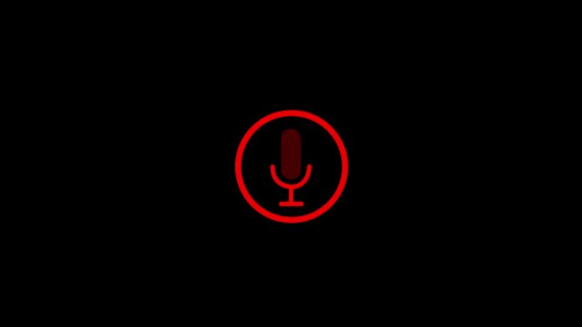 &ldquo;Loop animation of audio recording icon, digital audio recorder symbol concept.&rdquo;