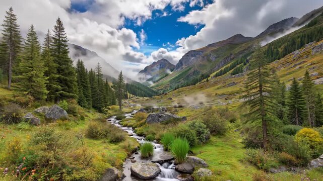 Mountain Stream Forest Nature Nature Mountain Stream Nature
