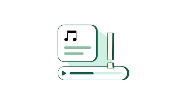 Add Music to Playlist Animation for Audio Streaming Application