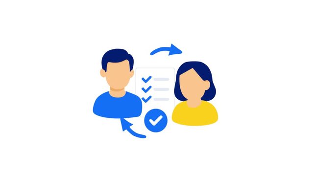 Assign Task Workflow Animation for Team Collaboration App
