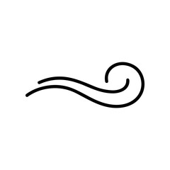 Obraz premium Simple black swirl line drawing symbol.