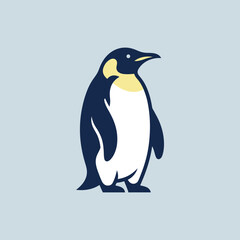 Fototapeta premium A minimalist vector illustration of a standing penguin