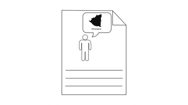 Resume with a Speech Bubble Showing a Map of Africa.