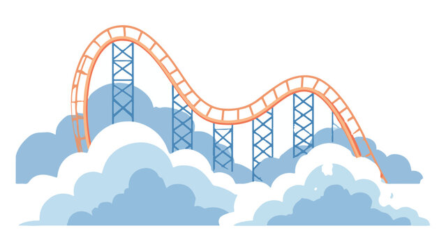 Thrilling Roller Coaster Ride with High-Speed Loops and Twists.