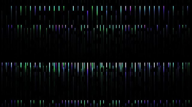 Vertical digital glitch lines on black background.