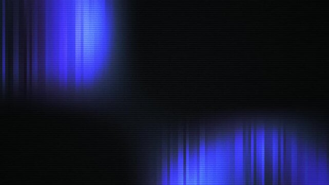 Blue digital glitch lines on dark textured background.