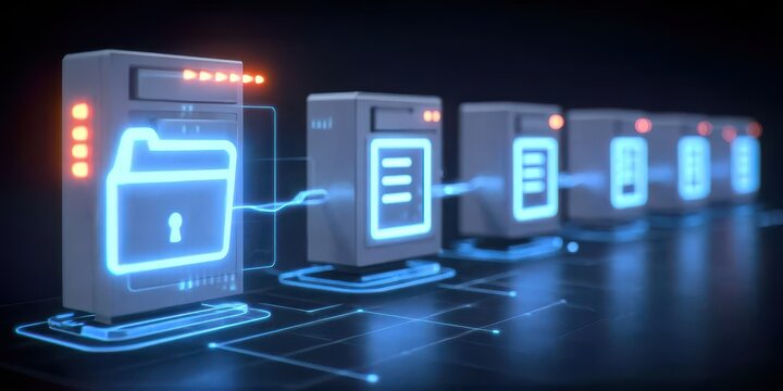 Securely access the folder to import mail and export the transfer to host storage for a private backup repository.