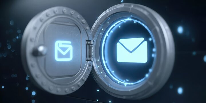 Securely access the folder to import mail and export the transfer to host storage for a private backup repository.
