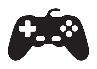 Video game controller silhouette vector on white background for gaming and esports © AyonKumar