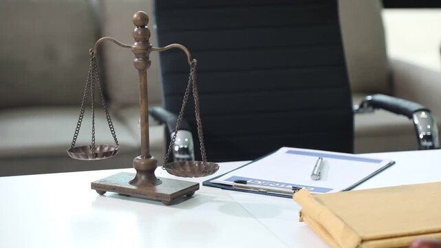 Close up of businessmen or lawyers discussing contract or business agreement at law firm office, Business people making deal document legal, justice advice service concept.