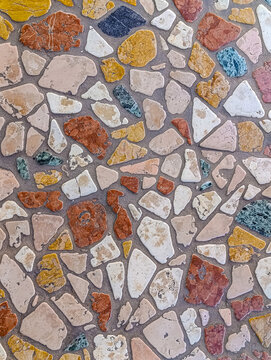 Pavement background with colored stones