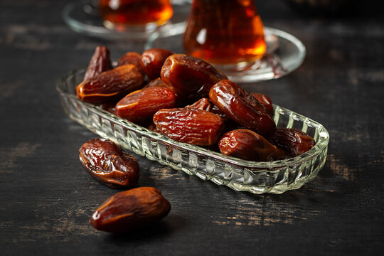 Islamic Hospitality Still Life with Dates and Tea