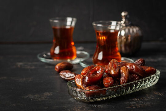 Sweet Dates and Hot Tea for Ramadan Celebration