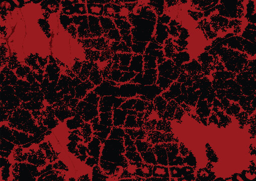 Abstract Grunge Red and Black Urban Vector Texture Background. Distressed Wall Pattern Illustration