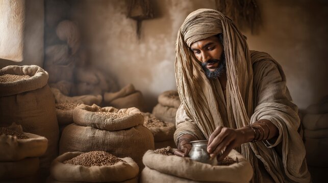 Joseph&rsquo;s servant secretly places the silver cup into Benjamin&rsquo;s sack among the grain, setting in motion a test that would reveal the character, loyalty, and transformation of Joseph&rsquo;s brothers.
