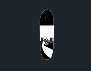 Skateboard icon silhouette vector, skateboard sport illustration © Big