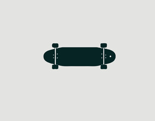 Skateboard icon silhouette vector, skateboard sport illustration © Big