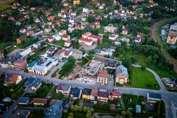 Muszyna widok ogólny z lotu ptaka. © Maciej G. Szling