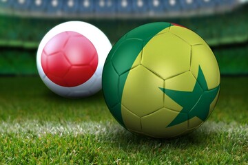 Fototapeta premium soccer ball on grass