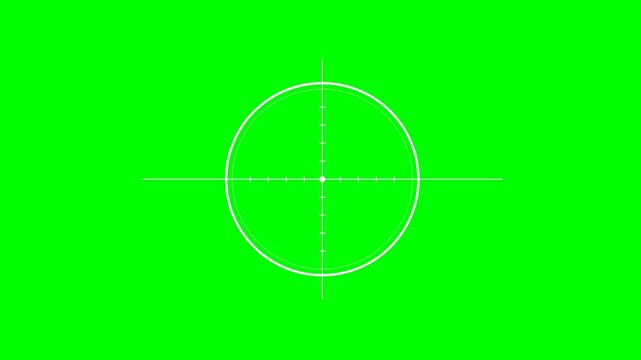 Sniper score Sight Shooting Target chroma key contrast white scope recoil overlay loop 4k