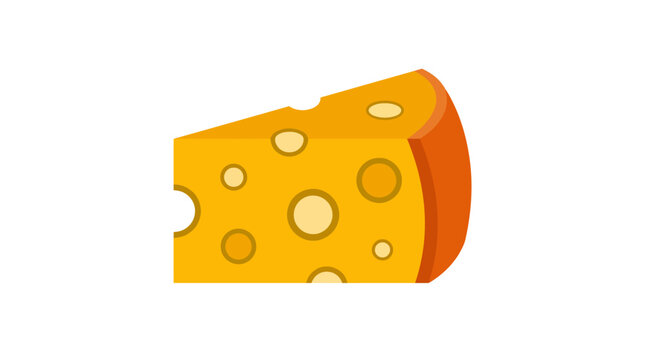 Close-up of a Classic Yellow Swiss Cheese Slice.