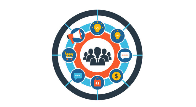 Business Team Collaboration Concept Illustration.