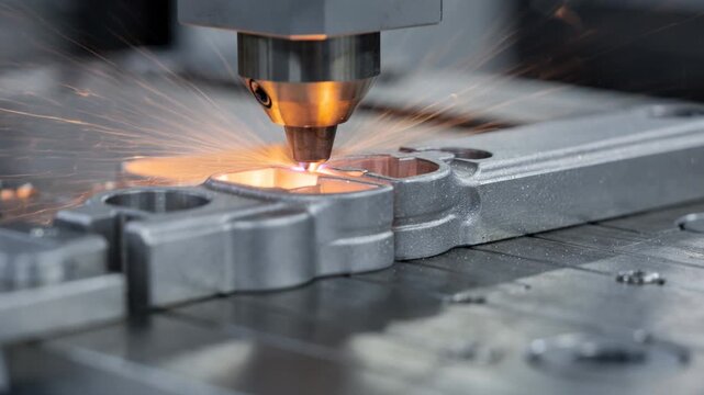 Closeup medium shot capturing ultrasonic welding fusing plastic trap components highlighting intricate industrial process and seamless finishing.