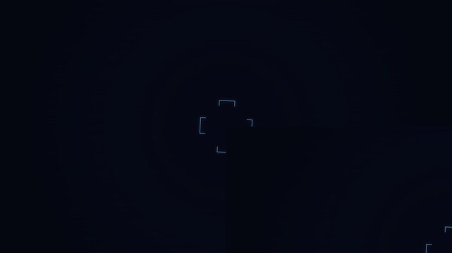 Futuristic Digital Heads Up Display Interface with Targeting Reticle