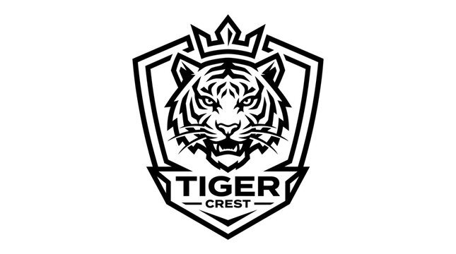 Tiger Logo Design Crest.
