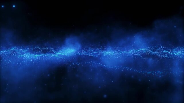 Underwater jellyfish swarm in deep blue ocean currents