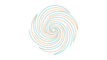 Fototapeta premium Delicate pastel thin line spiral vortex design.