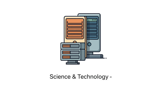 Computer Hardware Server System Tower.